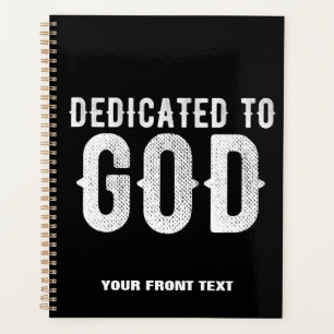 DÉDIÉ À DIEU COOL PERSONNALISABLE TEXTE BLANC
