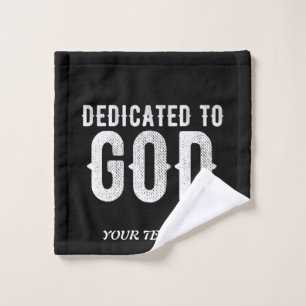 DÉDIÉ À DIEU COOL PERSONNALISABLE TEXTE BLANC