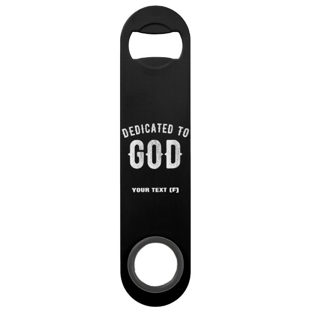 DÉDIÉ À DIEU PERSONNALISABLE COOL TEXTE BLANC (Devant)