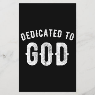 DÉDIÉ À DIEU PERSONNALISABLE COOL TEXTE BLANC