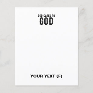 DÉDIÉ À DIEU PERSONNALISABLE COOL TEXTE NOIR