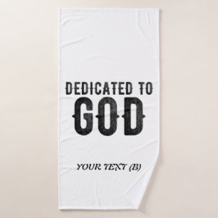 DÉDIÉ À DIEU PERSONNALISABLE COOL TEXTE NOIR