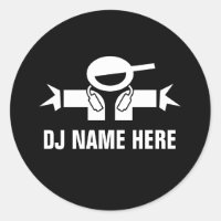 Deejay nom autocollants pour la musique DJ Disk Jo