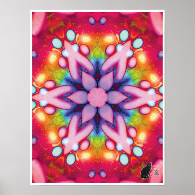 Deelish Kinetic Collage Kaleidoscope Poster (Devant)