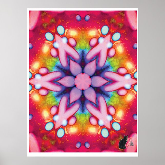Deelish Kinetic Collage Kaleidoscope Poster (Devant)