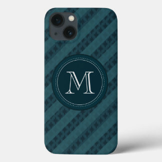 Deep Aqua Navy Blue Custom Monogram iPhone 6 Coque
