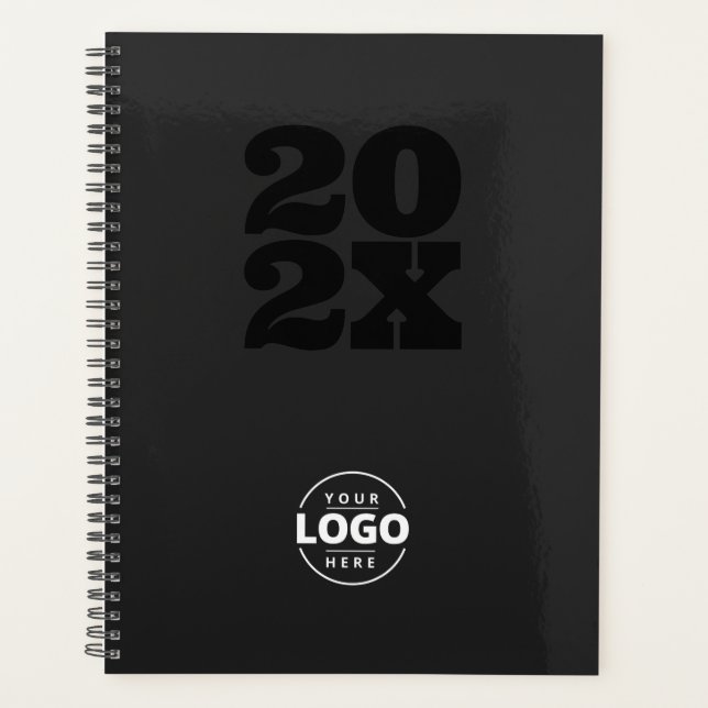 Deep Black Nouvel An Marque Logo Business Promo  (Devant)