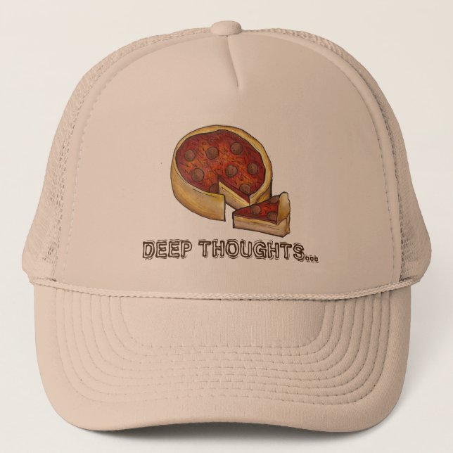 Deep Dish Thghts Chicago Pepperoni Pizza Casquette (Devant)