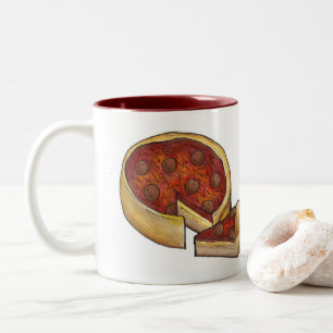 Deep Dish Thghts Chicago Pepperoni Pizza Mug