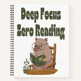 Deep Focus Zero Lecture Carnet Capybara   Drôle