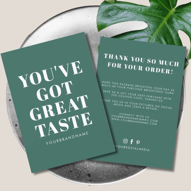 Deep green vous avez un grand goût merci (Créateur téléchargé)