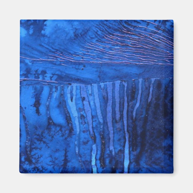 "Deep Water #2" Abstract Art Magnet (Devant)