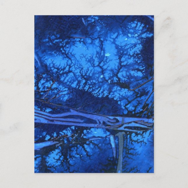 "Deep Waters #3" Carte postale abstraite Design (Devant)
