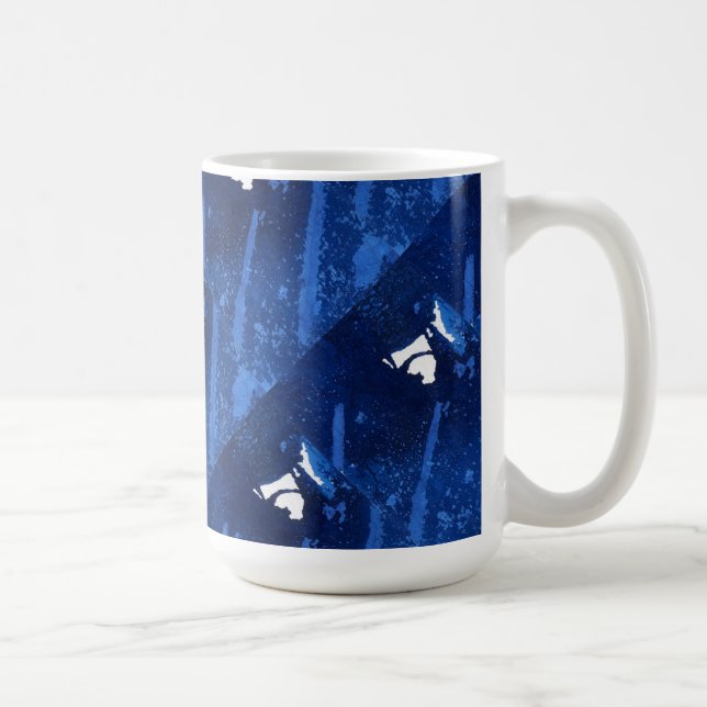"Deep Waters #3 Tiled" Résumé Conception Mug (Droite)