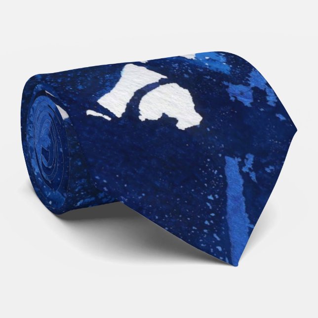 "Deep Waters #4" Résumé Cravate de conception (Roulé)