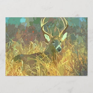 Deer avec une grande invitation à Antlers Art Reti