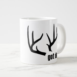 Deer Black Antlers Personnalisé Jumbo Mug