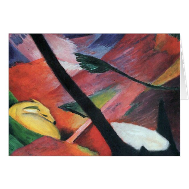 Deer in the Forest II par Franz Marc; Reh im Walde (Devant horizontal)