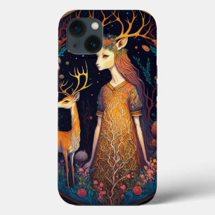 Deer Lady Imaginaire Art Coque-Mate coque iphone