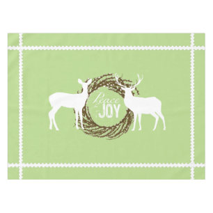 Deer Light Green Peace Joy Wreath Nappe