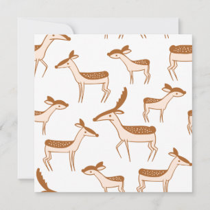 Deer Motif Design Animal Cute Carte postale