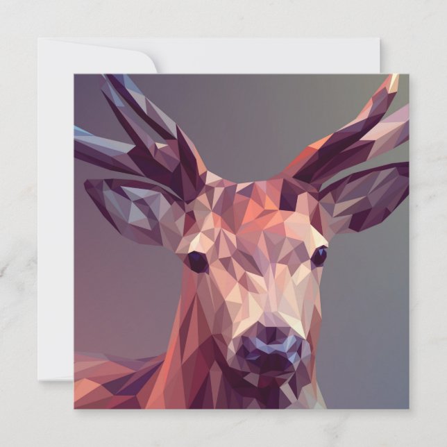 Deer Polygons Art Design Graphisme Animal Stag Pos (Devant)