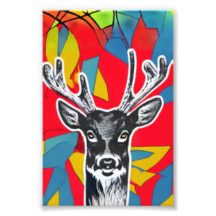 Deer réaliste dans la photo abstraction