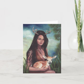 Deer Sidhe - Carte pour notes blanc