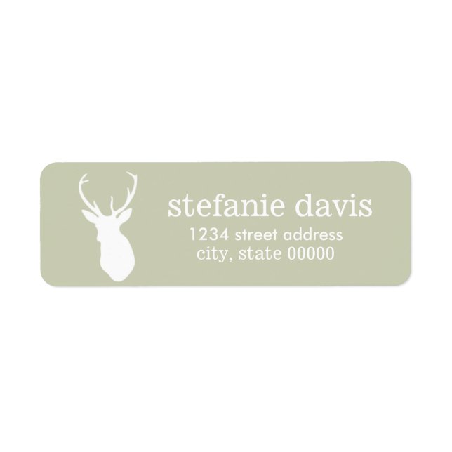Deer Silhouette Adresse de retour Étiquettes (Devant)