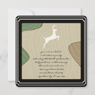 Deer Silhouette Dîner de Noël Invitations