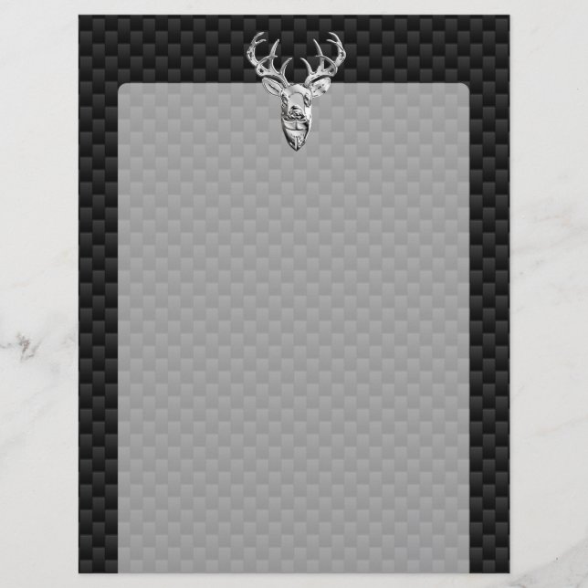 Deer sur l'impression en fibre de carbone (Devant)