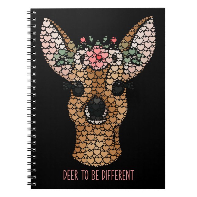 Deer to be Different Doe 6x9 Carnet Spiral (Devant)