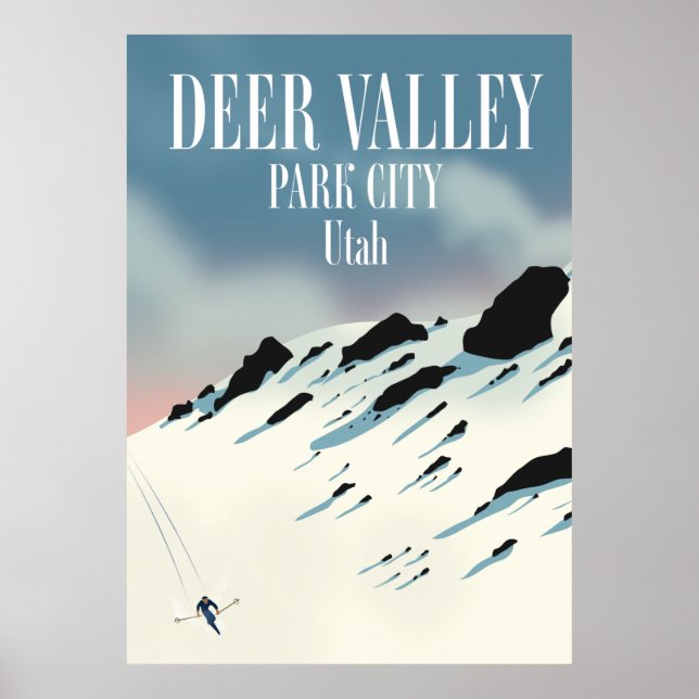 Deer Valley, Park City, Utah, affiche de ski (Devant)