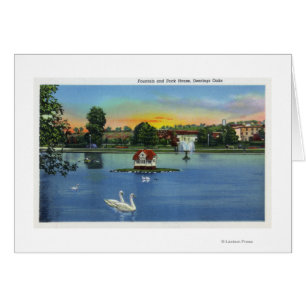 Deering Oaks Fontaine et Duck House View