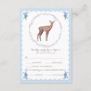 Deers in Love Woodland Winter Wedding RSVP