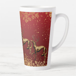 DeerZoi Bourgogne. Tasse Latte Grande en Or
