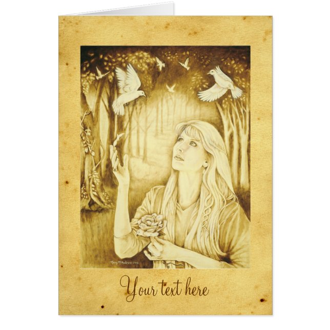 Déesse celtique d'Etain avec le parchemin et le (Devant)