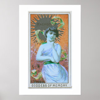 Déesse de la mémoire, Mnemosyne, Poster Print