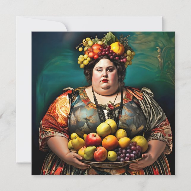 "Déesse de l'overindulgence" Portrait coloré (Devant)