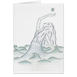 Déesse de mer tenant la lune