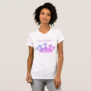 Déesse de yoga violet T-shirt pour femmes