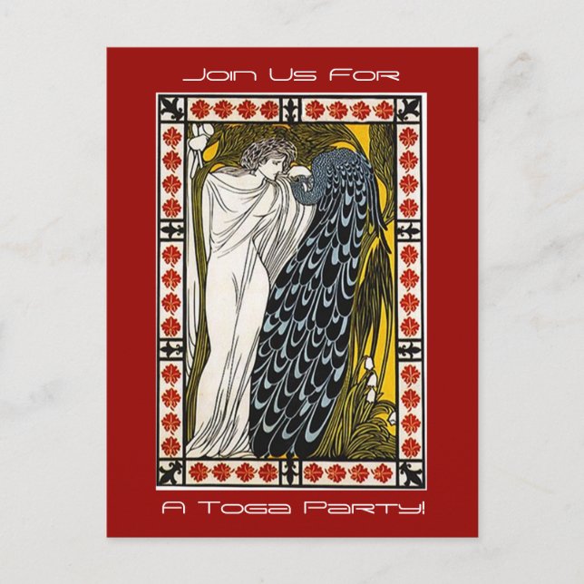 Déesse grecque Toga party Invitation PC s'amuser (Devant)