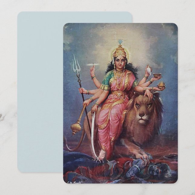 Déesse indienne - Carte de voeux (Devant / Derrière)