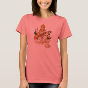 Déesse indoue Saraswati, conception de T-shirt