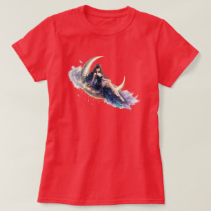 Déesse Lunaire Céleste T-Shirt pour Femme Fantai