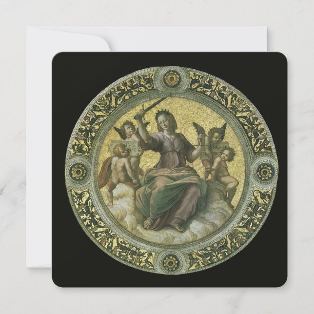 Déesse romaine Justice avec les anges par Raphael (Devant)