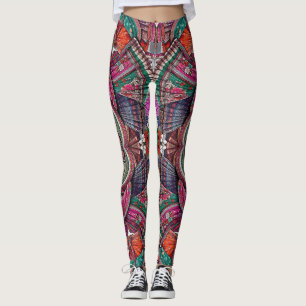 Déesse tribale de Boho Leggings inspirés par l'art