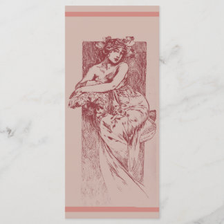 Déesse victorienne en Rose Carte Menu