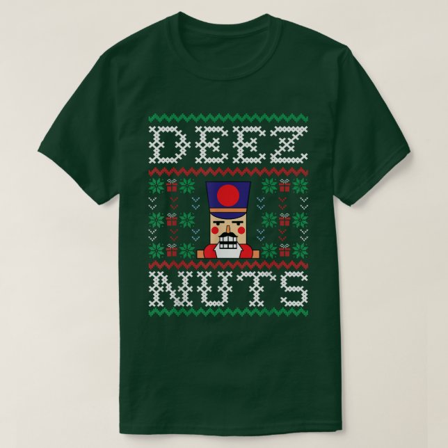 Deez Nuts Nutcracker Funny Ugly Christmas Sweat  (Design devant)