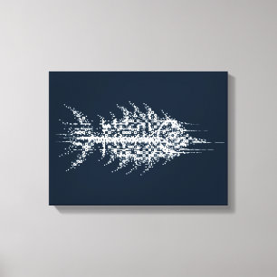 Défectuosité Pixel Art mural poisson blanc
